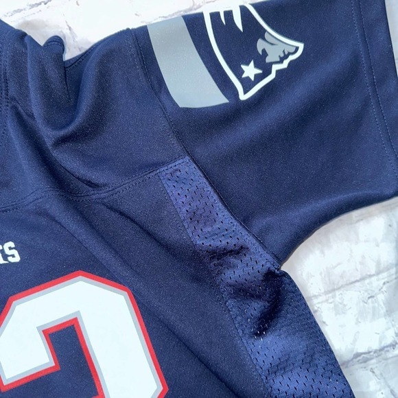 NWOT Youth Med (10/12) NFL Players Team Apparel Brady #12 SS Football Jersey - Picture 5 of 9